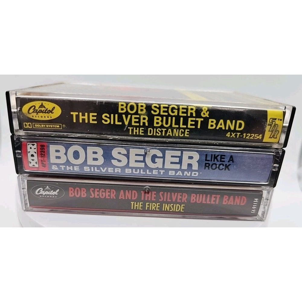 Lot Of 3 Bob Seger Cassette Tapes | The Distance, The Fire Inside, Like A Rock
